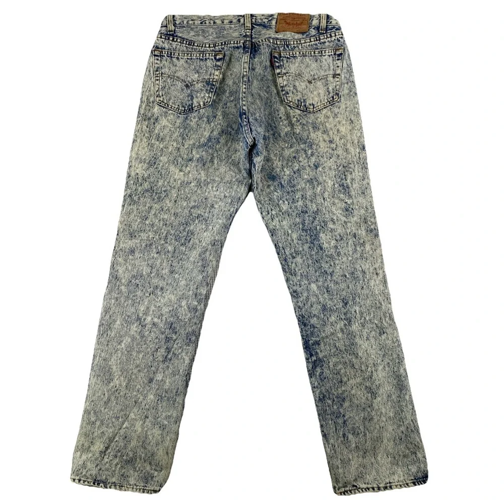 Vintage Levi's 501 Acid Wash Blue Jeans USA 80's Men's 36x32‎ (Actual 34x32)